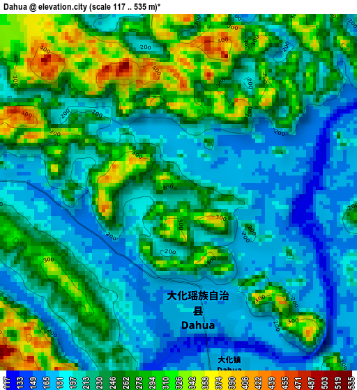 Dahua elevation map