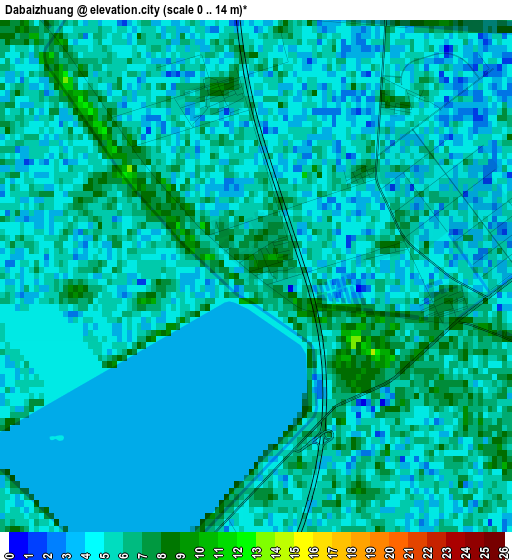 Dabaizhuang elevation map