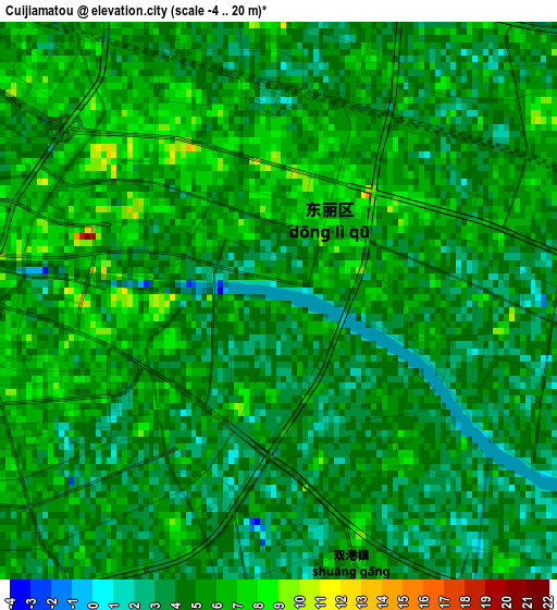 Cuijiamatou elevation map