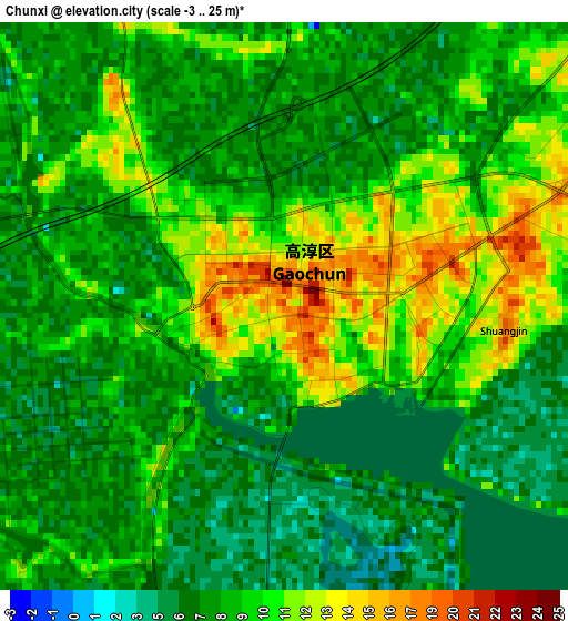 Chunxi elevation map