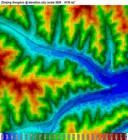 Zhiqing Songduo elevation map