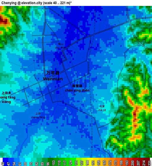Chenying elevation map
