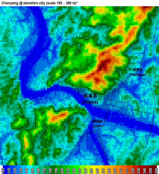 Chenyang elevation map