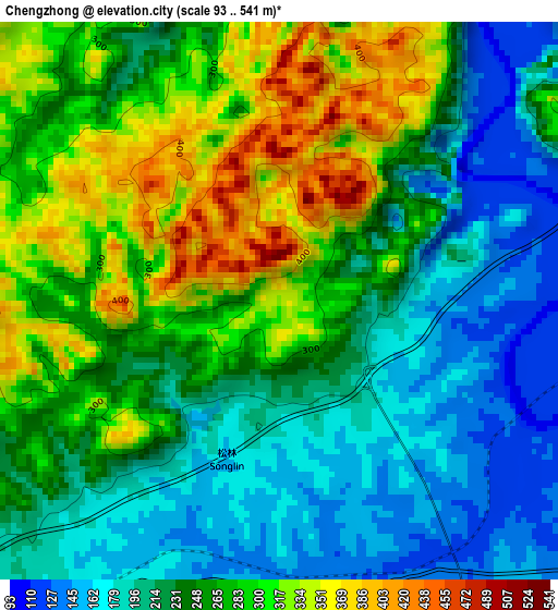 Chengzhong elevation map