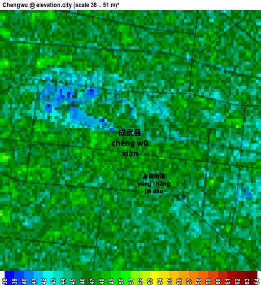 Chengwu elevation map