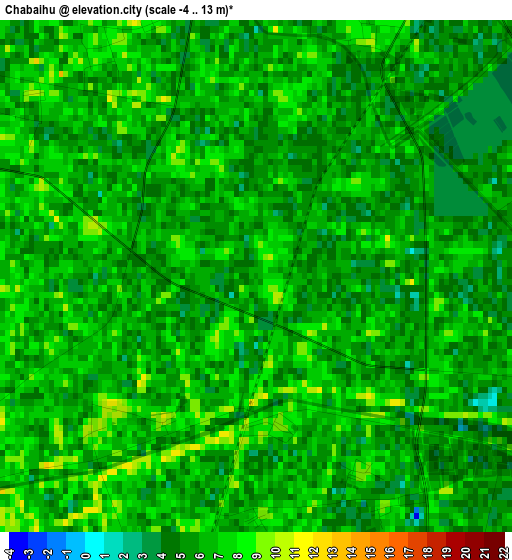 Chabaihu elevation map