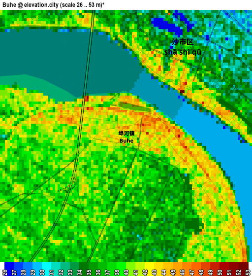 Buhe elevation map