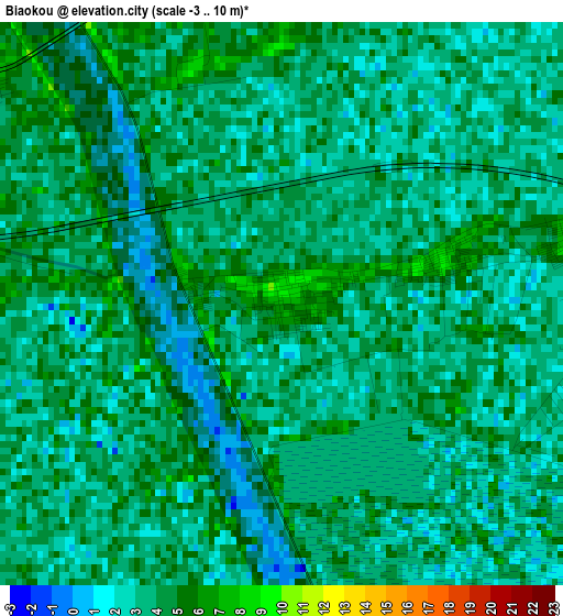 Biaokou elevation map