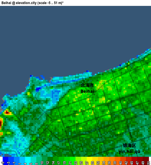 Beihai elevation map