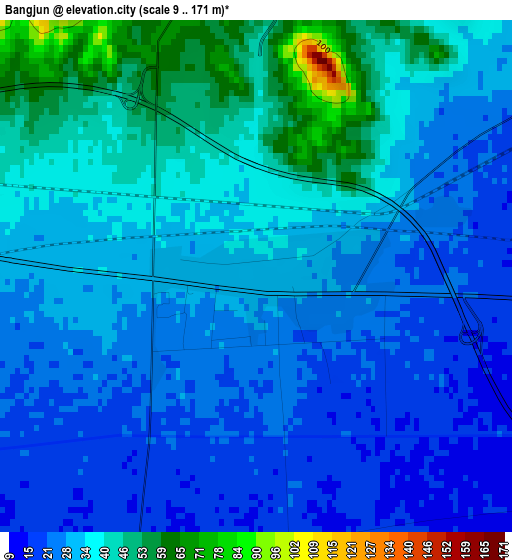 Bangjun elevation map