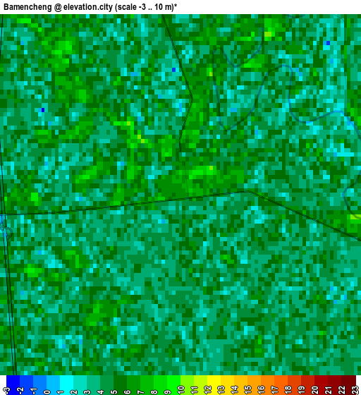 Bamencheng elevation map