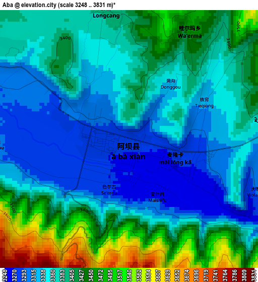 Aba elevation map