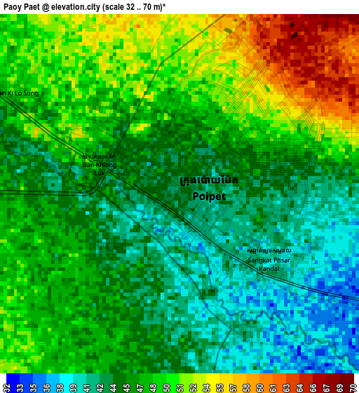 Paoy Paet elevation map