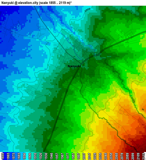 Nanyuki elevation map