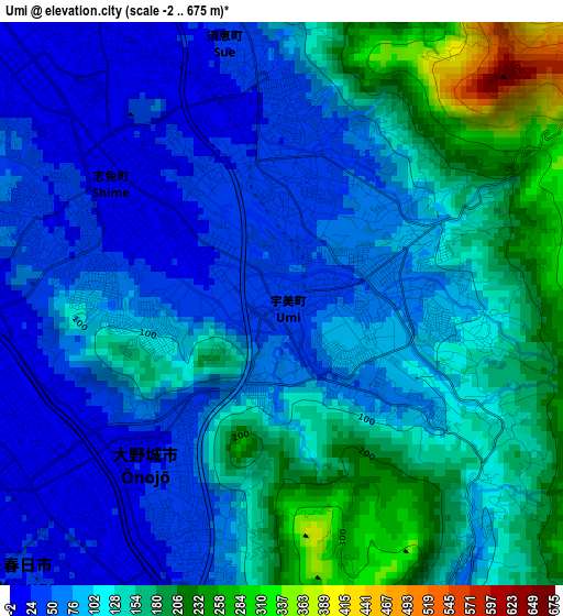 Umi elevation map