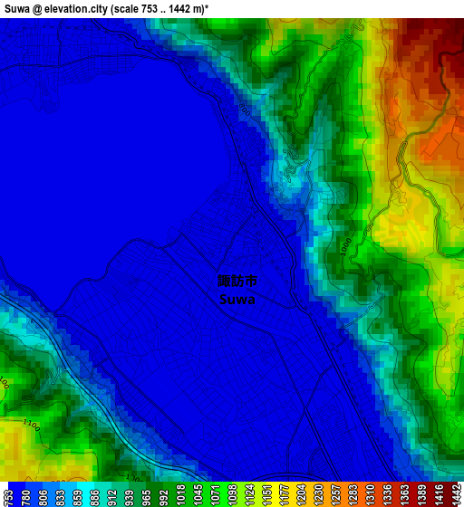 Suwa elevation map