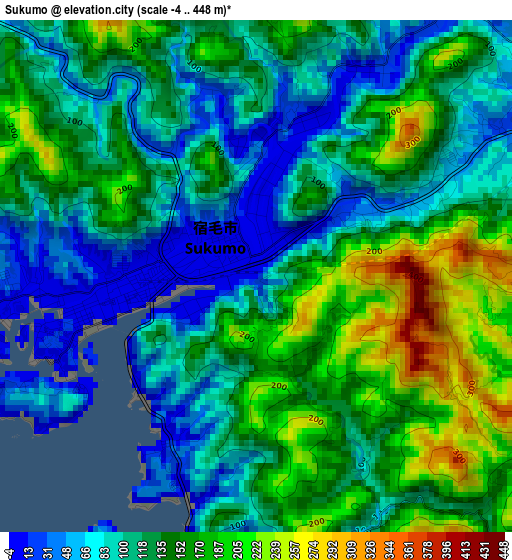 Sukumo elevation map