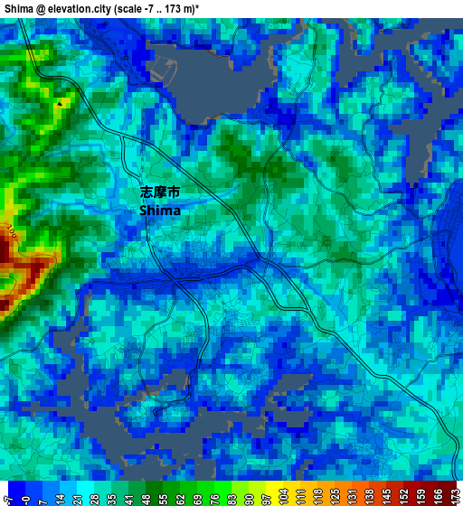 Shima elevation map