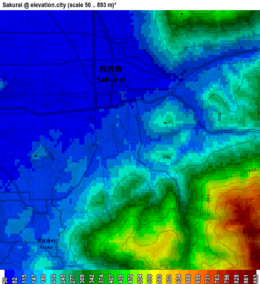 Sakurai elevation map