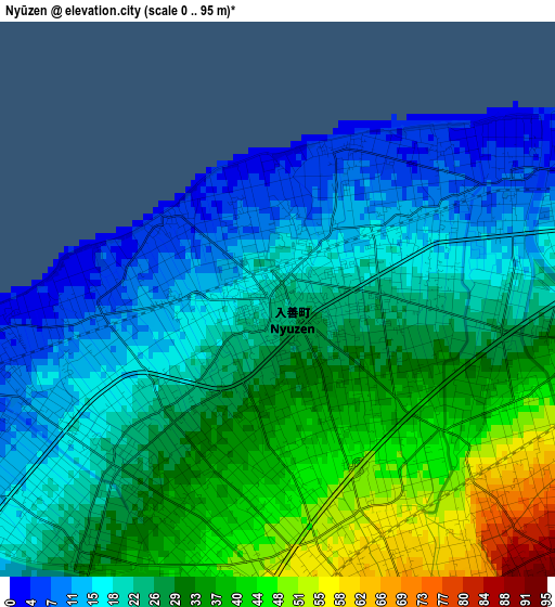 Nyūzen elevation map