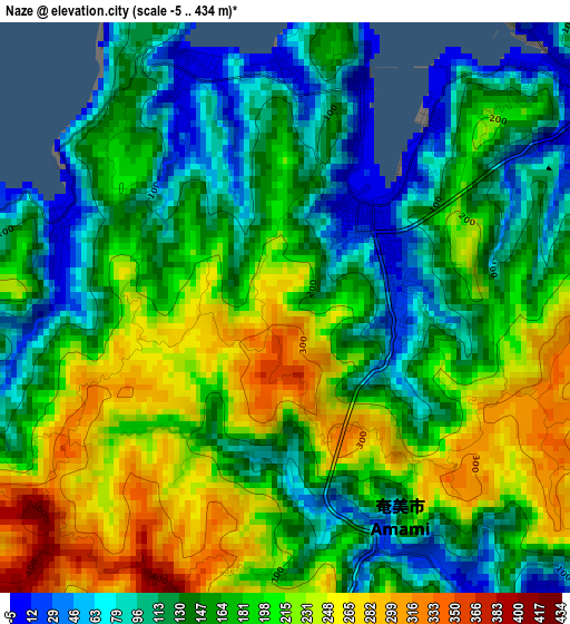 Naze elevation map