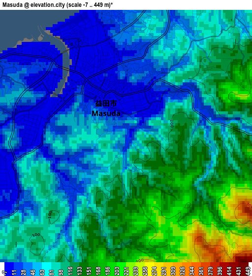 Masuda elevation map