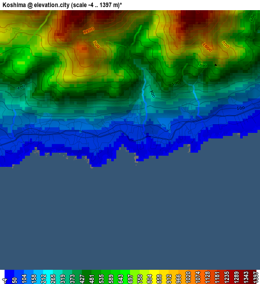 Koshima elevation map