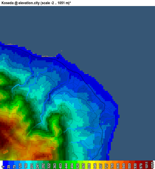 Koseda elevation map