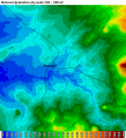 Muhoroni elevation map