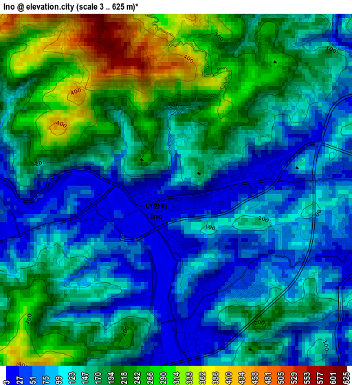 Ino elevation map