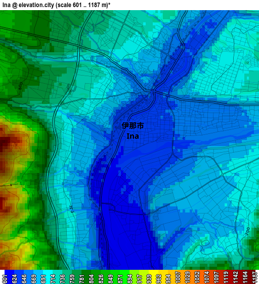 Ina elevation map