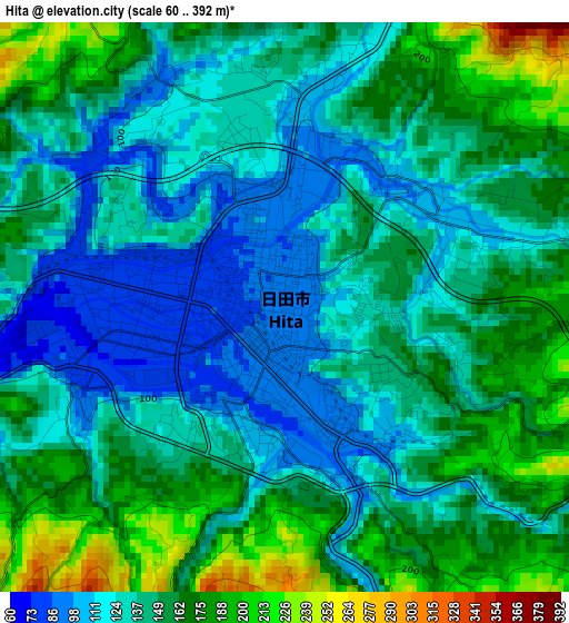 Hita elevation map