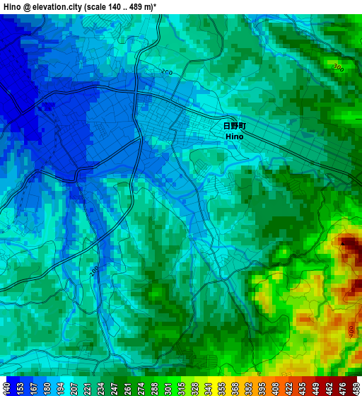 Hino elevation map