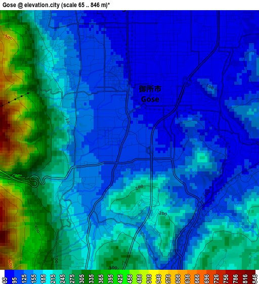 Gose elevation map