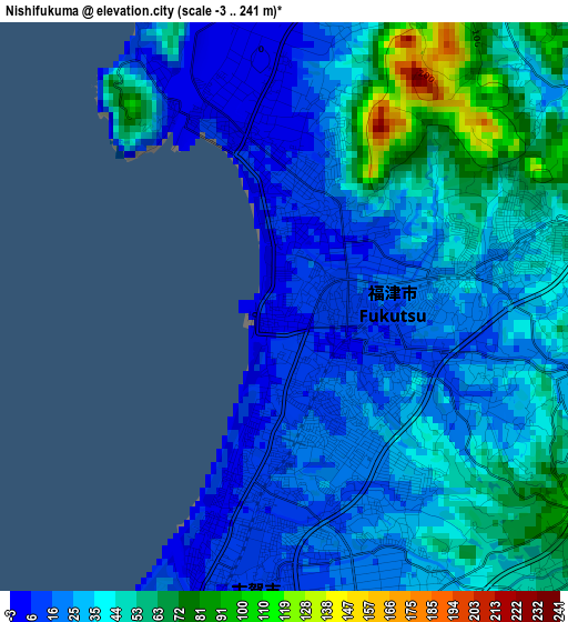 Nishifukuma elevation map