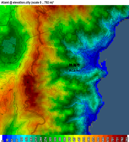 Atami elevation map