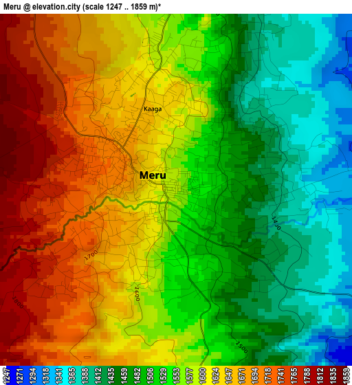 Meru elevation map