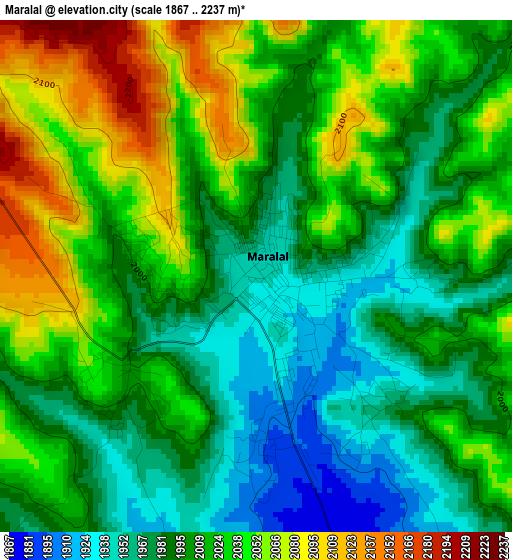 Maralal elevation map