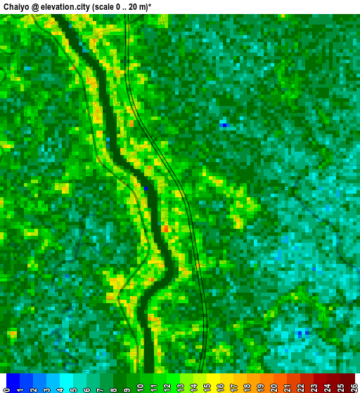 Chaiyo elevation map