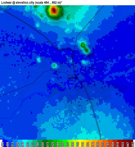 Lodwar elevation map
