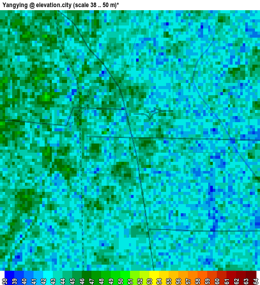 Yangying elevation map