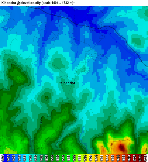 Kihancha elevation map
