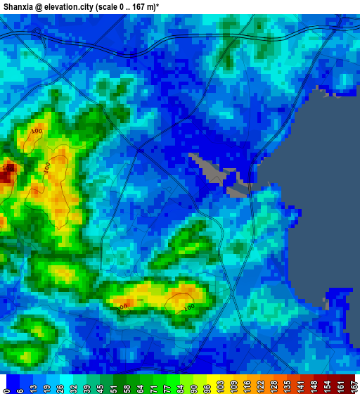 Shanxia elevation map