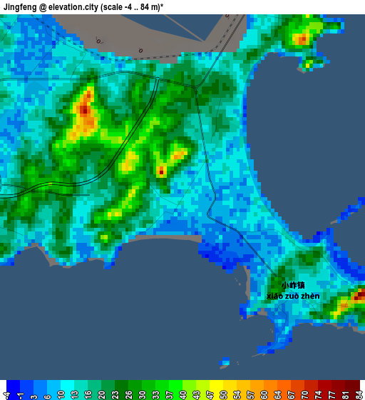 Jingfeng elevation map