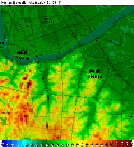 Heshan elevation map