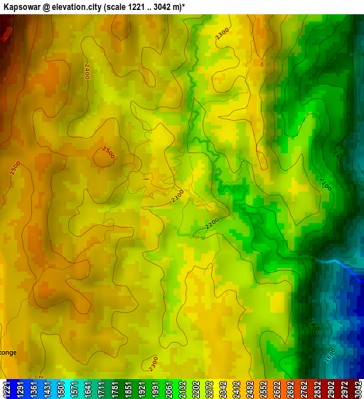 Kapsowar elevation map