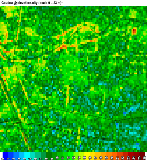 Goutou elevation map