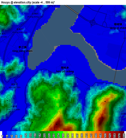 Houyu elevation map