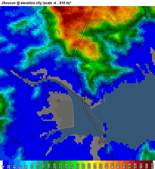 Jitoucun elevation map