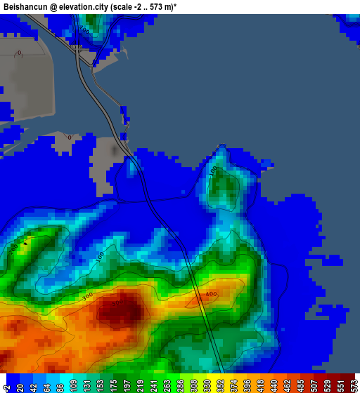 Beishancun elevation map